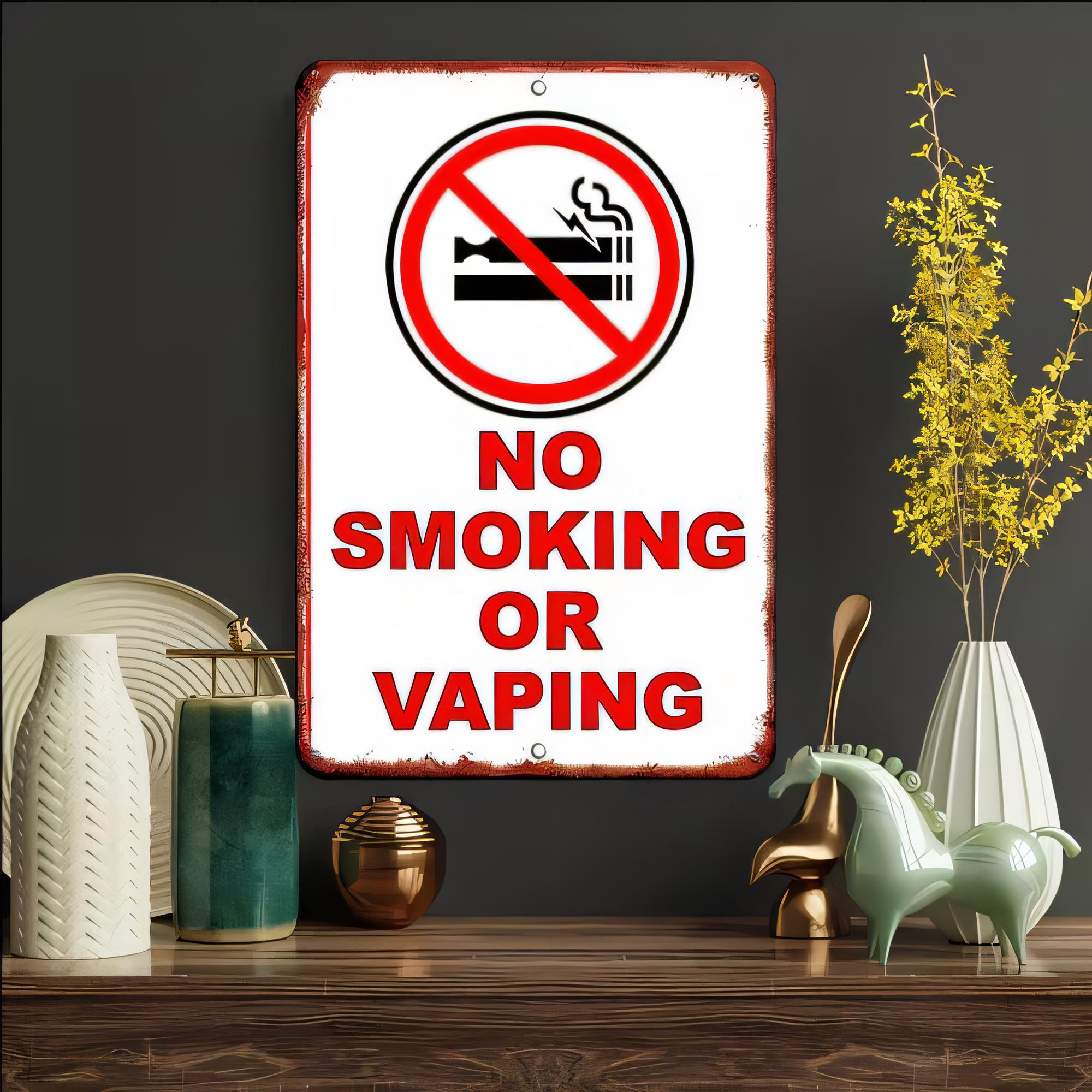 Tinbord 'Niet Roken of Vapeën' - Vape Decoration recensie en prijs